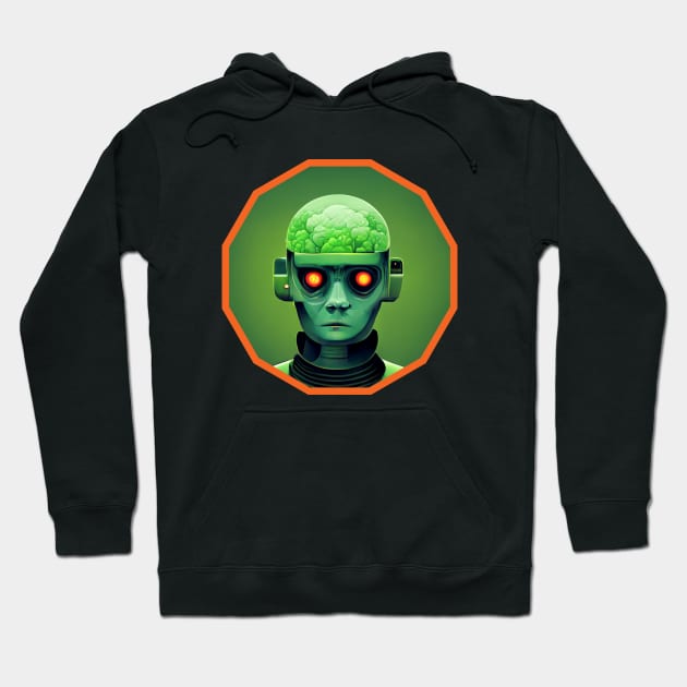 Brainiac - a robot with a human brain Hoodie by Pikantz